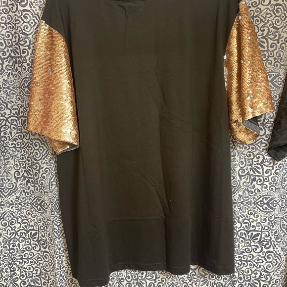 Texas Longhorns Sequin Sleeve T-Shirt GameDay Couture Game Day XXL NWT New - Picture 3 of 3